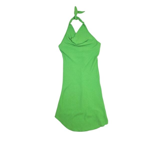 See You Monday Los Angeles Green Halter Mini Dress – Size Small - Picture 14 of 16